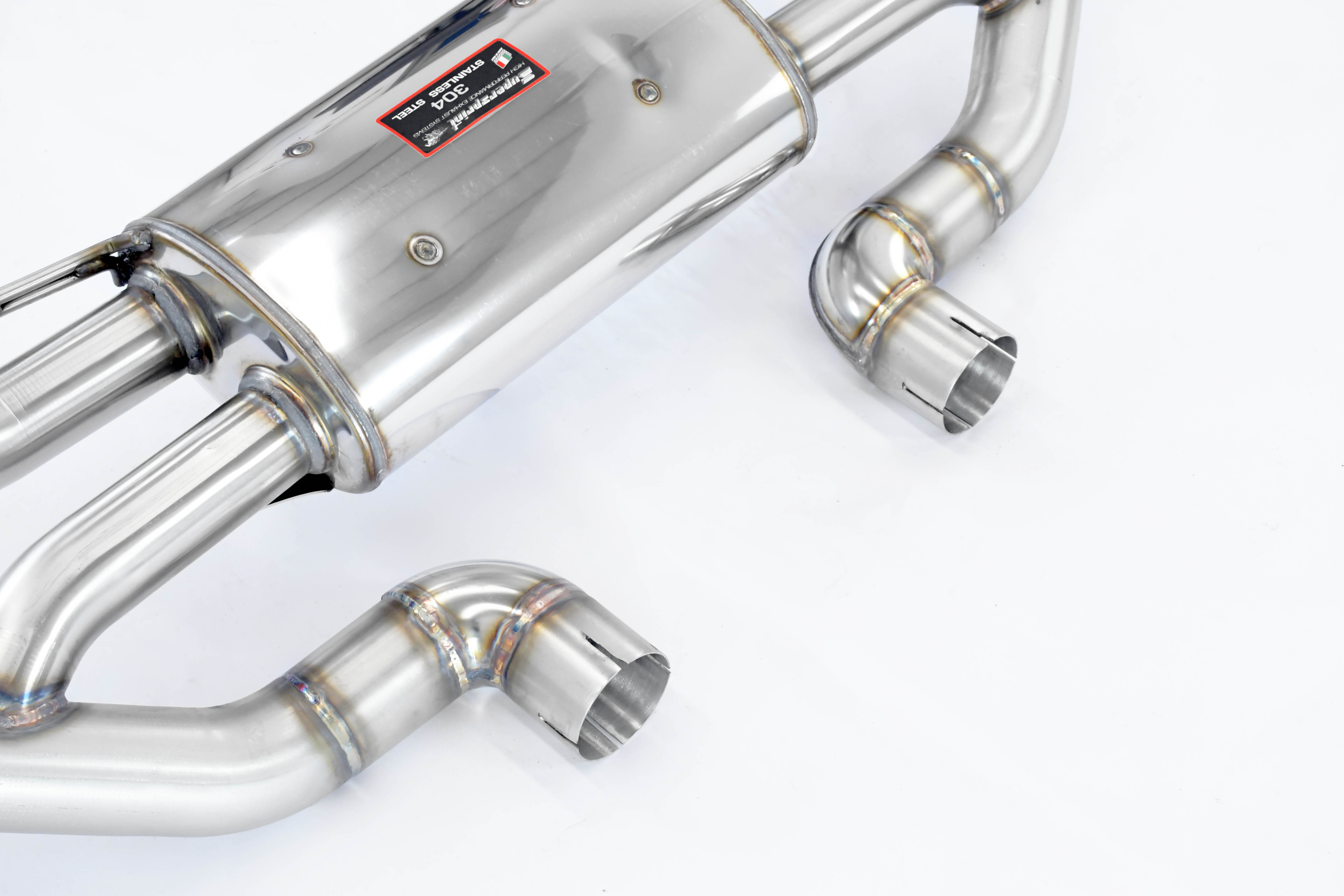 Rear exhaust right - left with valve