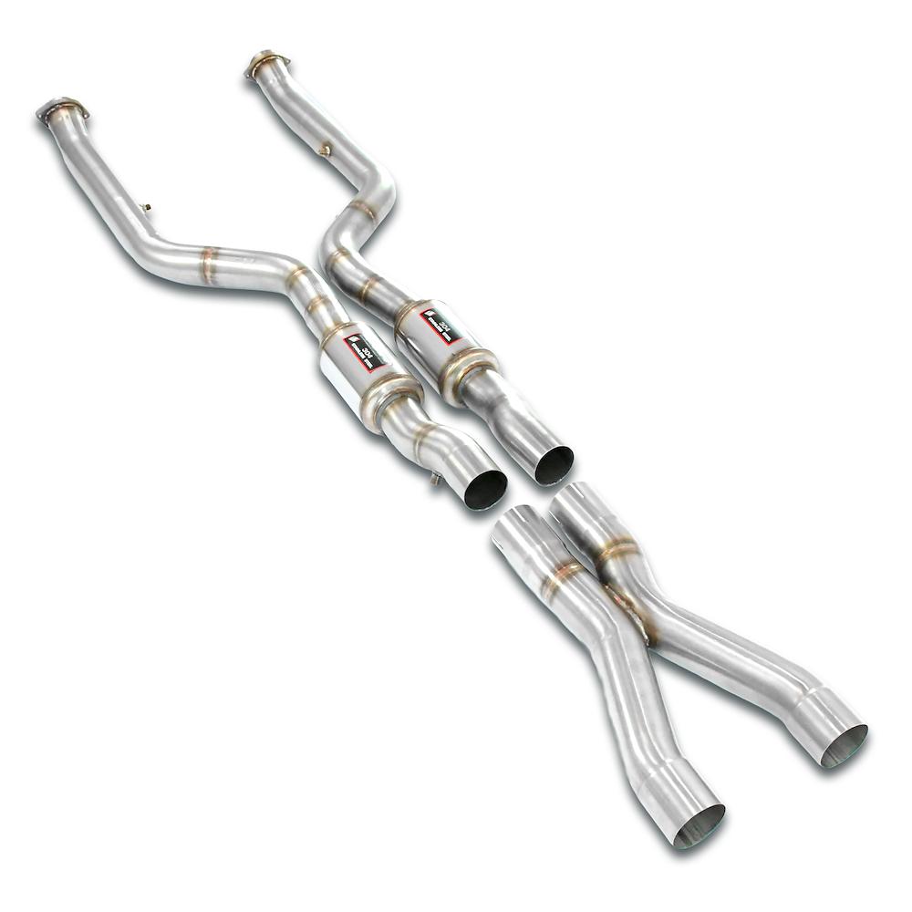 Kit anteriori Destro - Sinistro + "X-Pipe"<br>Elimina catalizzatori terziari e OPF