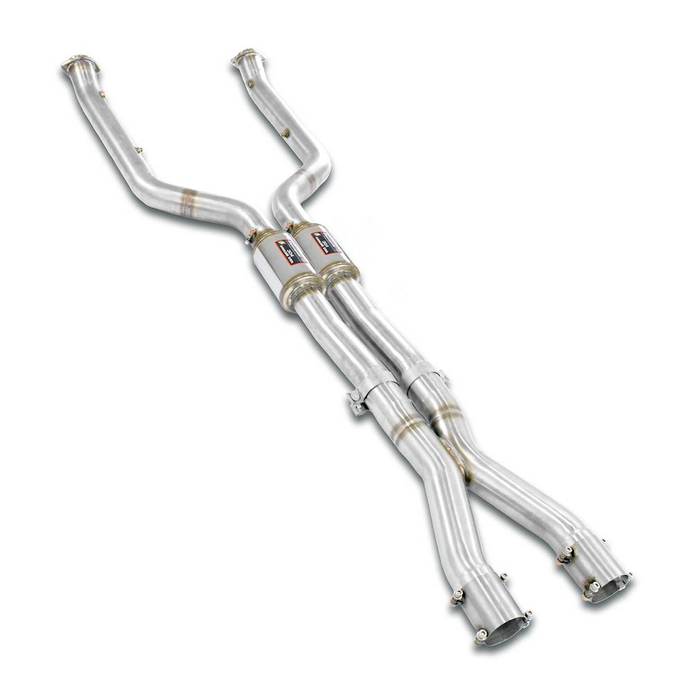 Kit anteriori Destro - Sinistro + "X-Pipe"<br>Elimina catalizzatori terziari e OPF