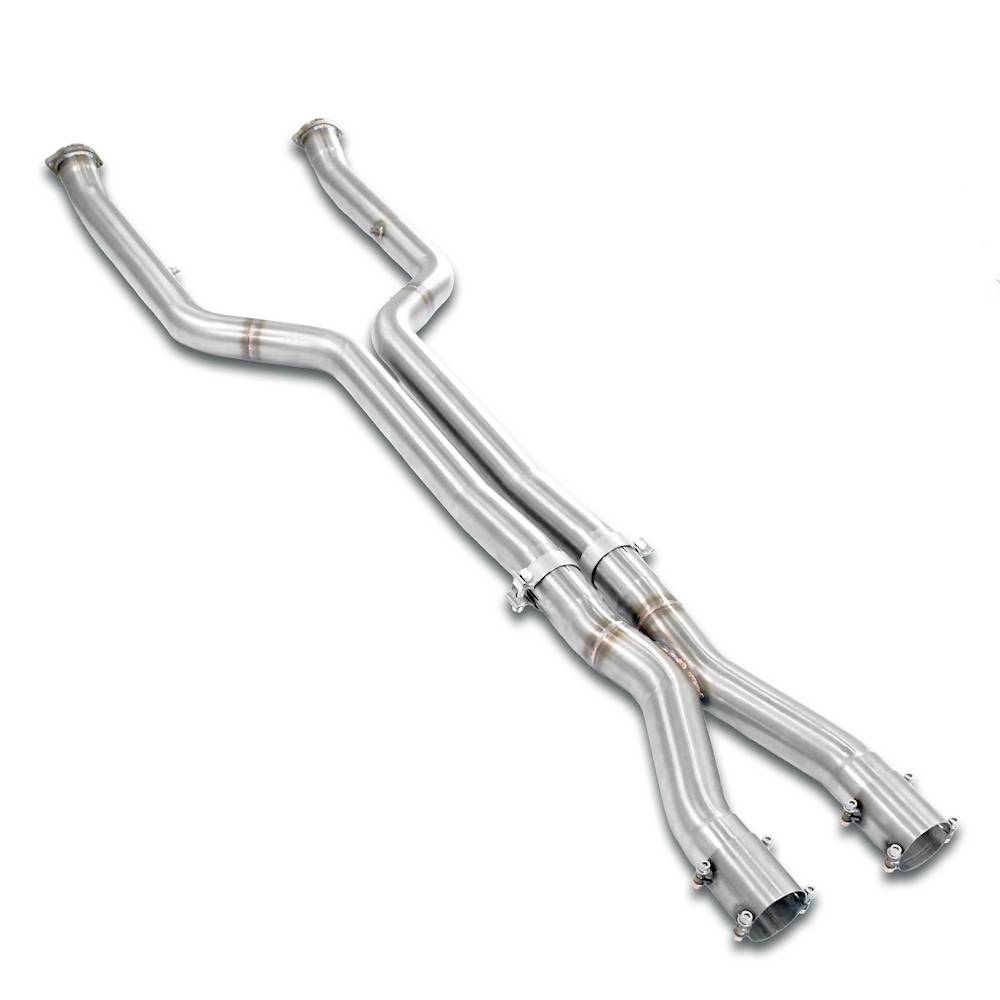 Kit tubi anteriori Destro - Sinistro + "X-Pipe"<br>Elimina catalizzatori terziari e OPF