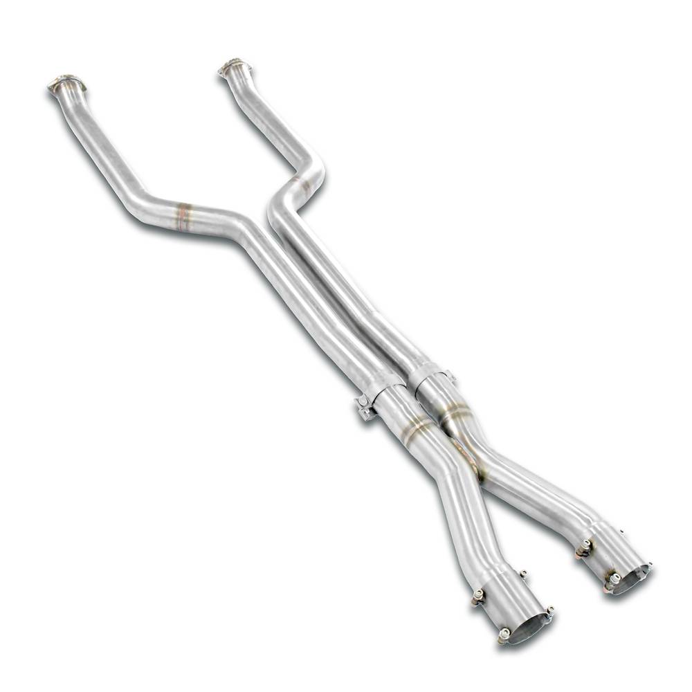 Kit tubi anteriori Destro - Sinistro + "X-Pipe"<br>Elimina catalizzatori terziari