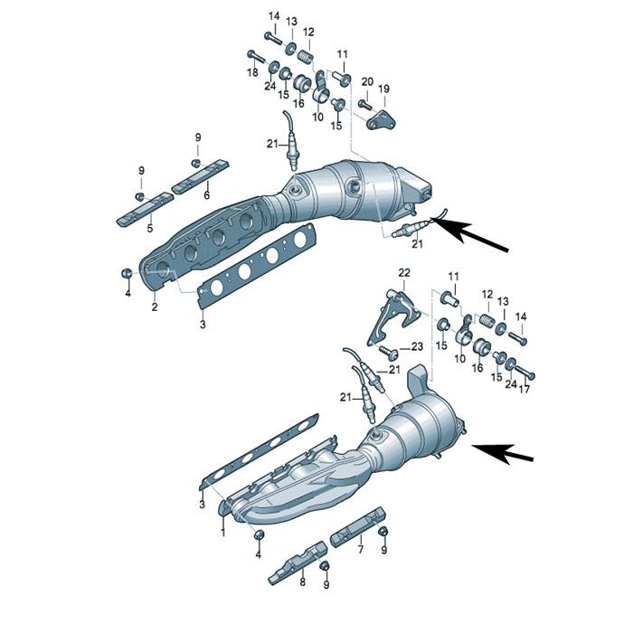 Kit tubi anteriori Destro - Sinistro