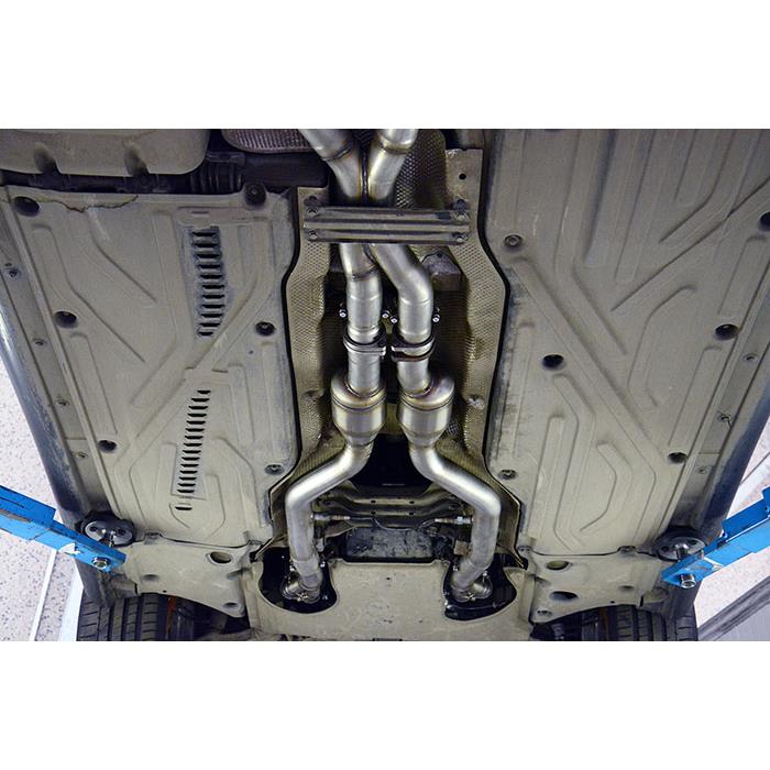 Anteriore sinistro con catalizzatore metallico