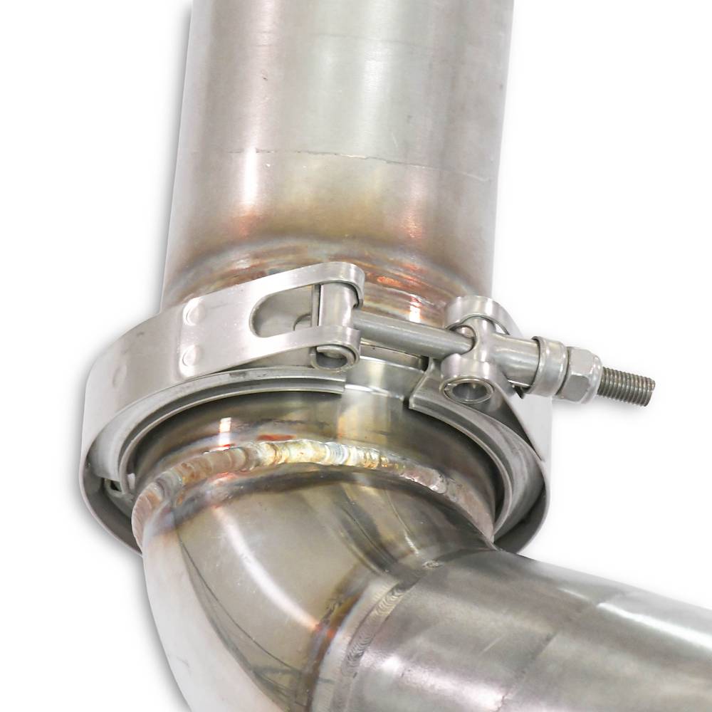 Downpipe Sinistro + catalizzatore metallico<br>(Elimina pre-catalizzatore) (RHD - LHD)