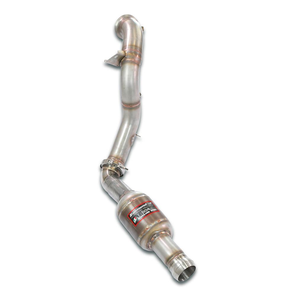 Downpipe Sinistro + catalizzatore metallico<br>(Elimina pre-catalizzatore) (RHD - LHD)