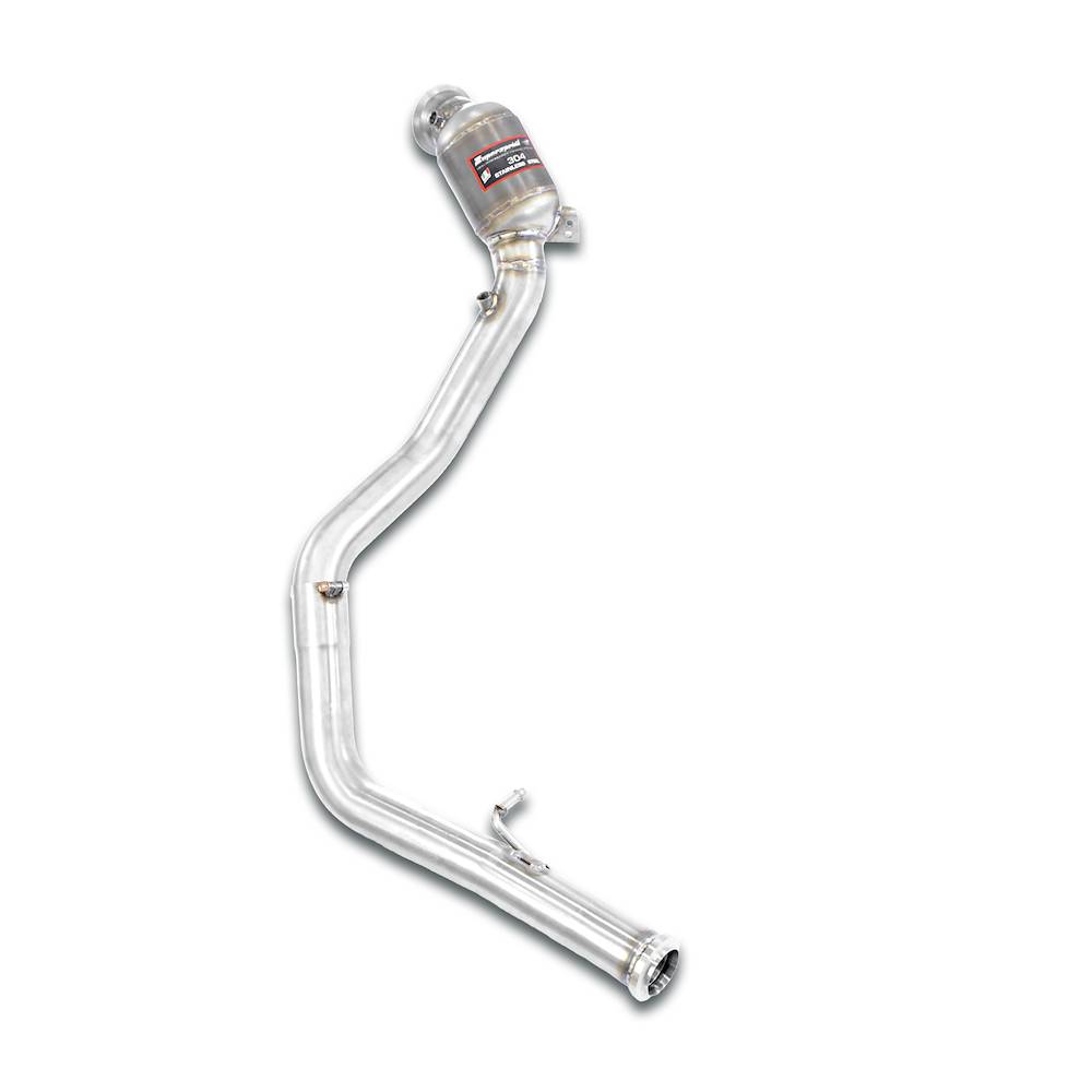 Downpipe Sinistro + catalizzatore primario metallico