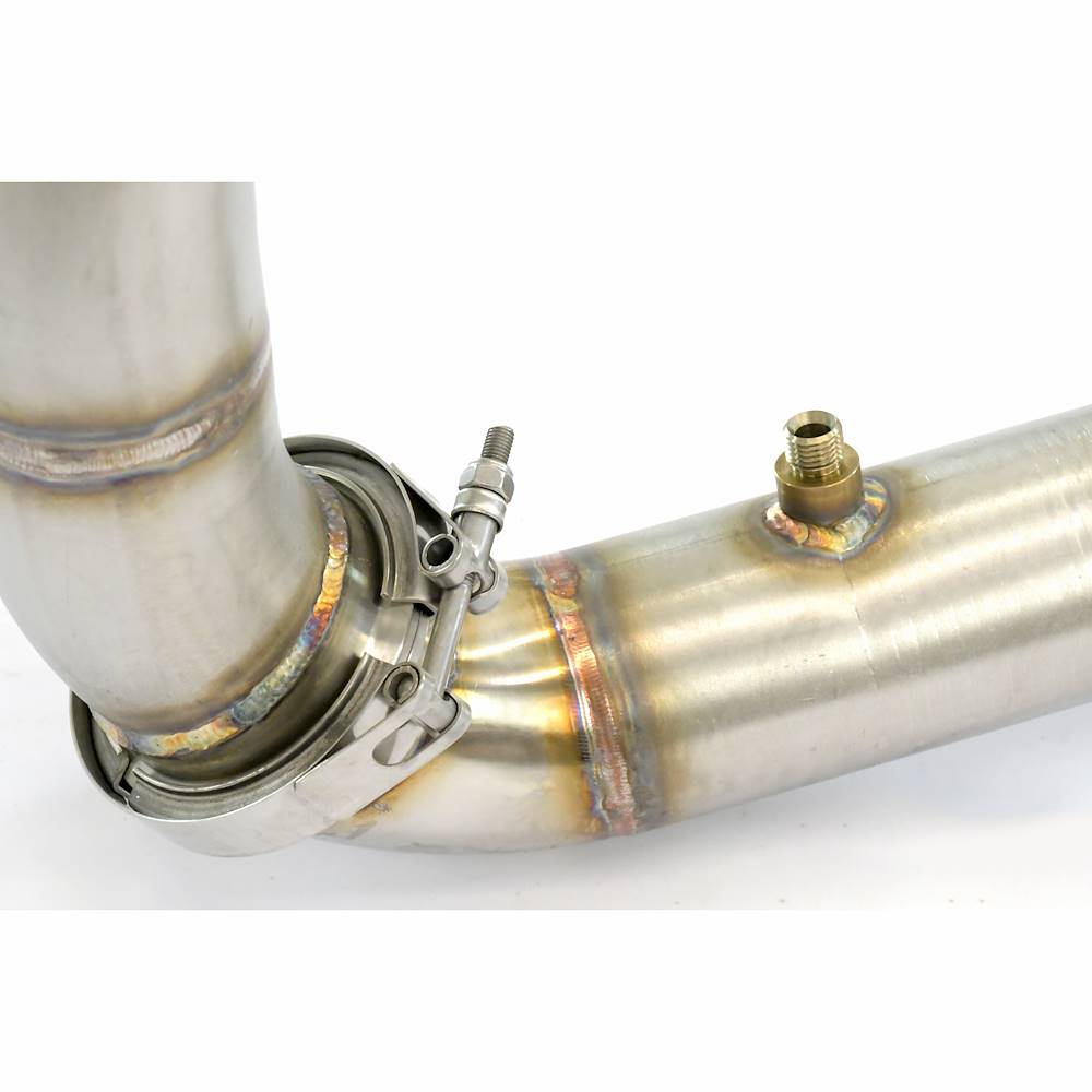 Downpipe Links + Sport Metallkatalysator<br>(Ersetzen pre-Katalysator)