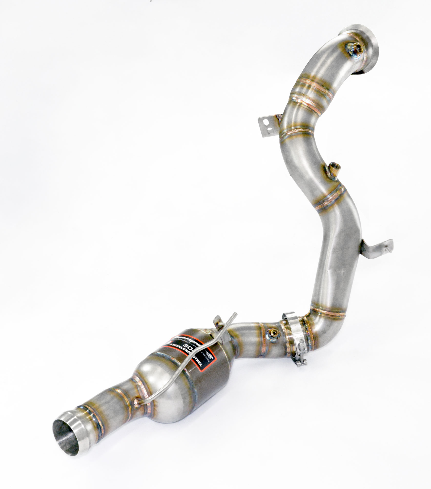 Downpipe Rechts + Sport Metallkatalysator (Ersetzen pre-Katalysator)  