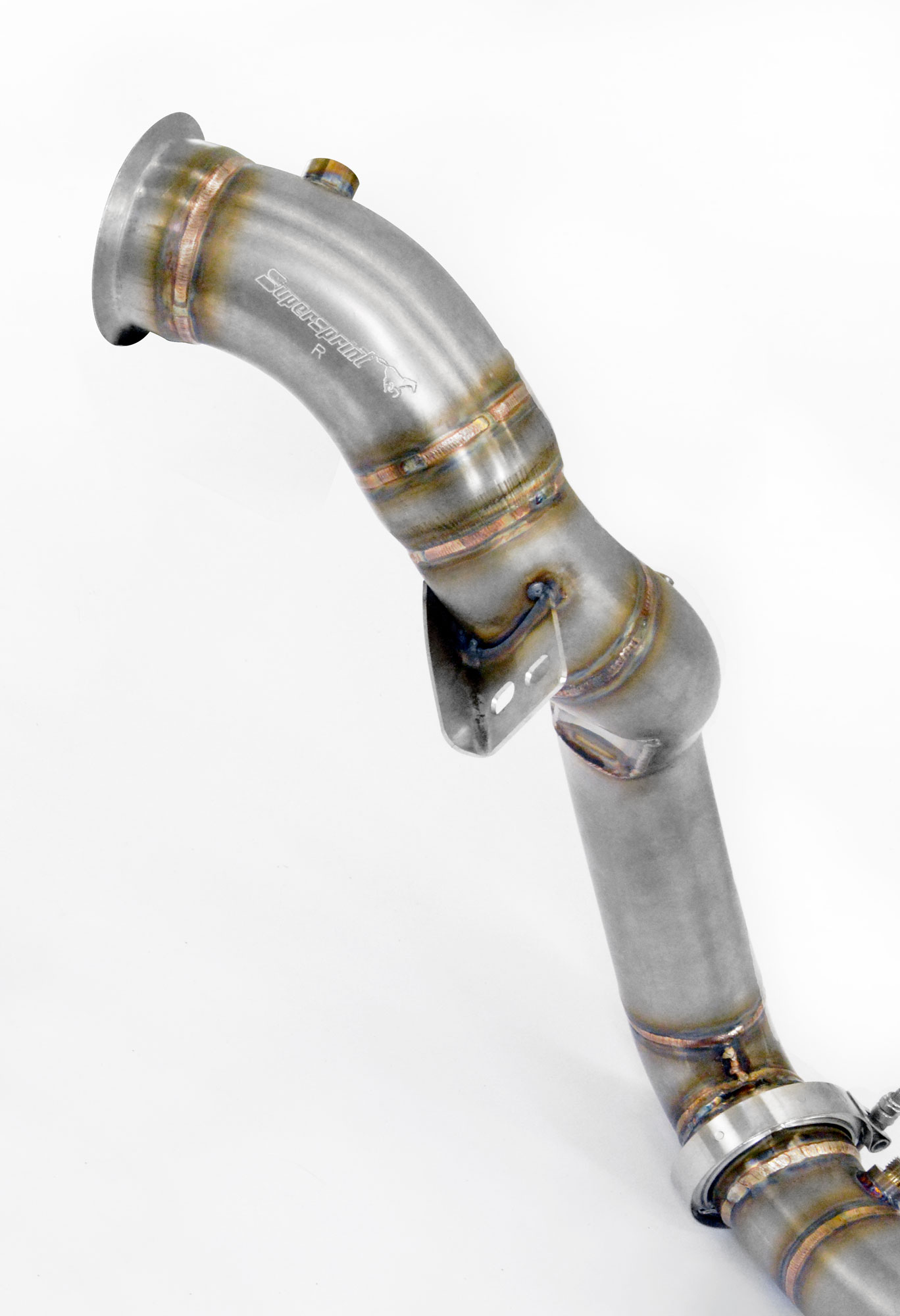 Downpipe Rechts + Sport Metallkatalysator (Ersetzen pre-Katalysator)  