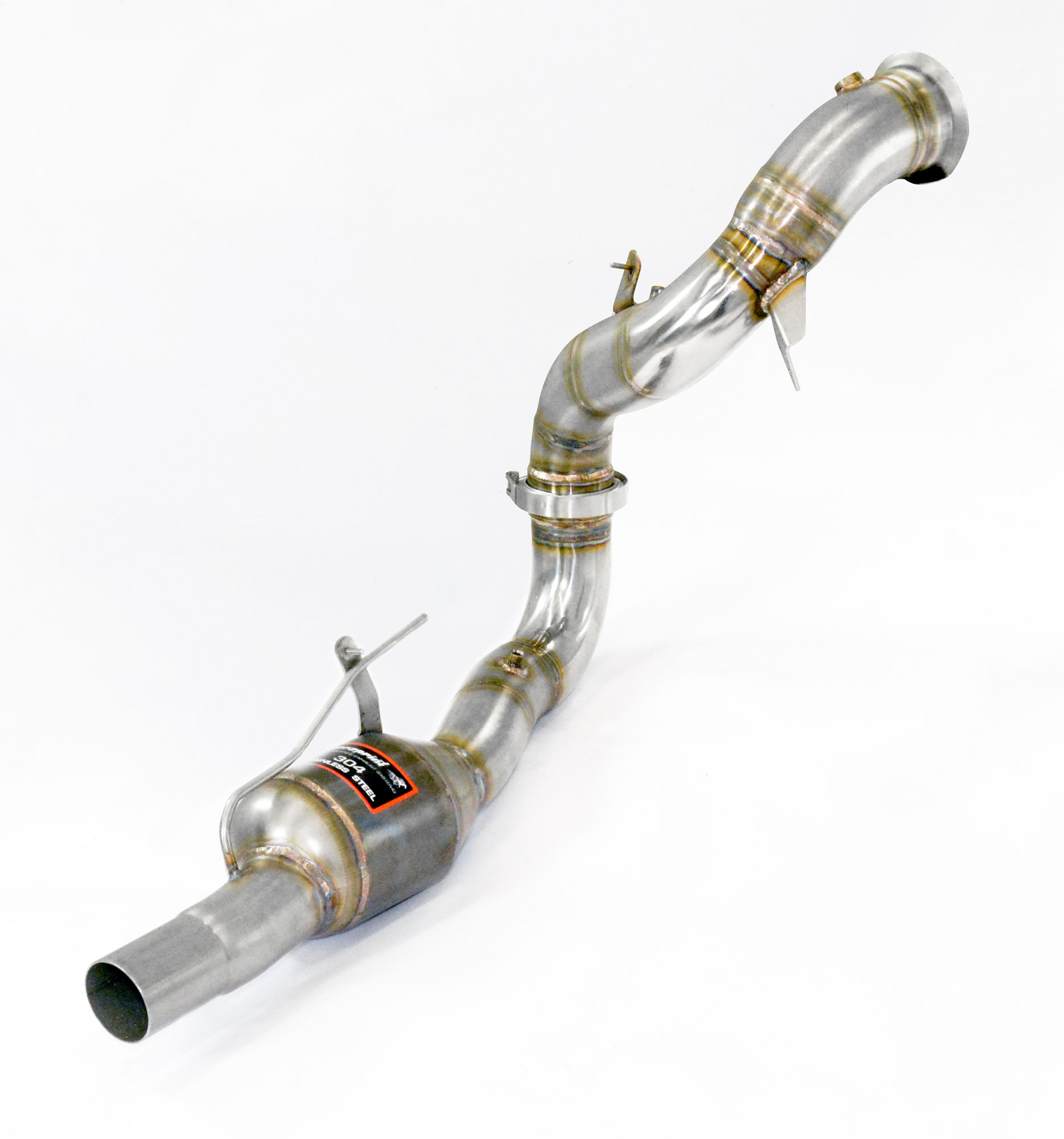 Downpipe Links + Sport Metallkatalysator (Ersetzen pre-Katalysator) 