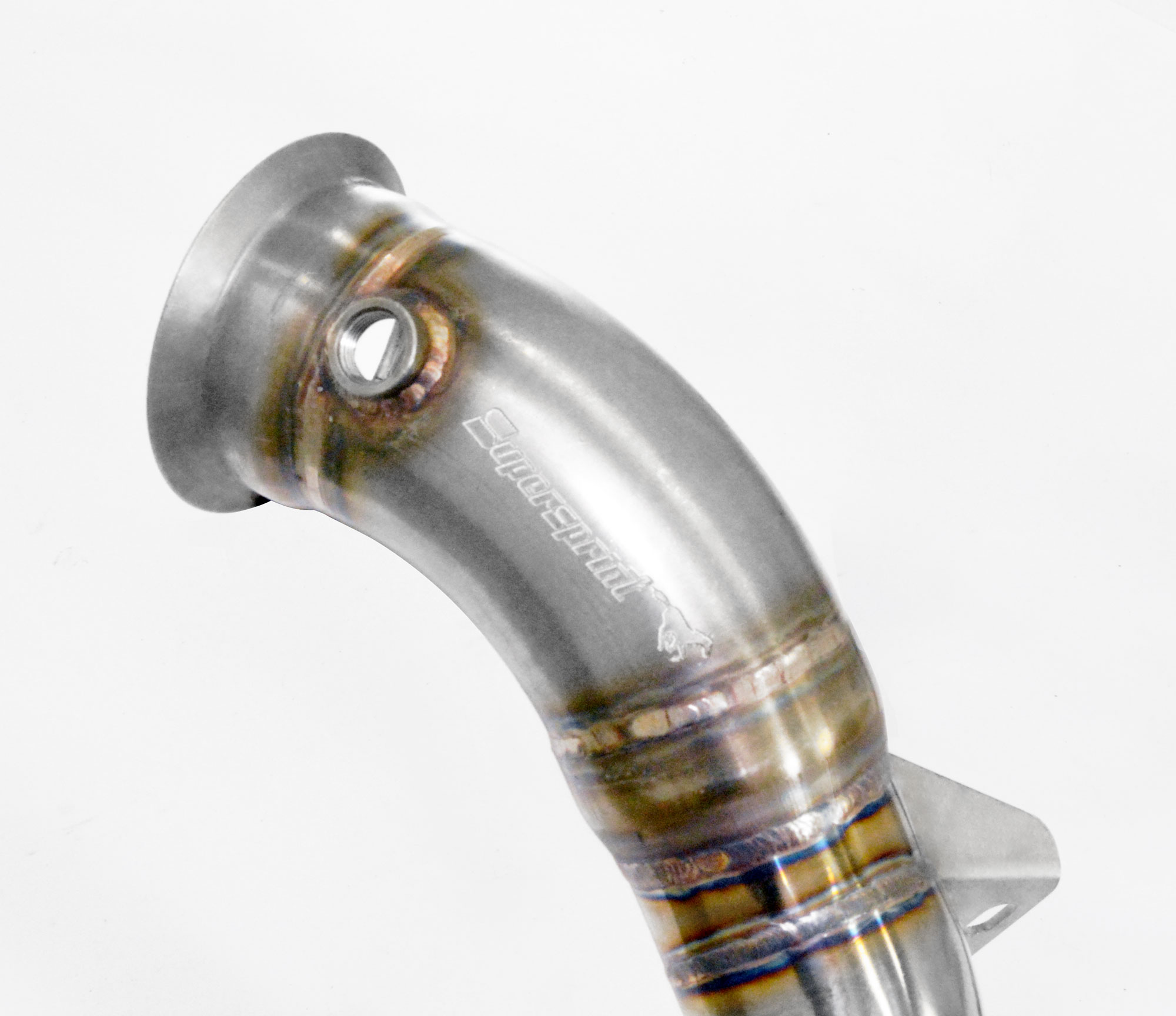Downpipe Links + Sport Metallkatalysator (Ersetzen pre-Katalysator) 