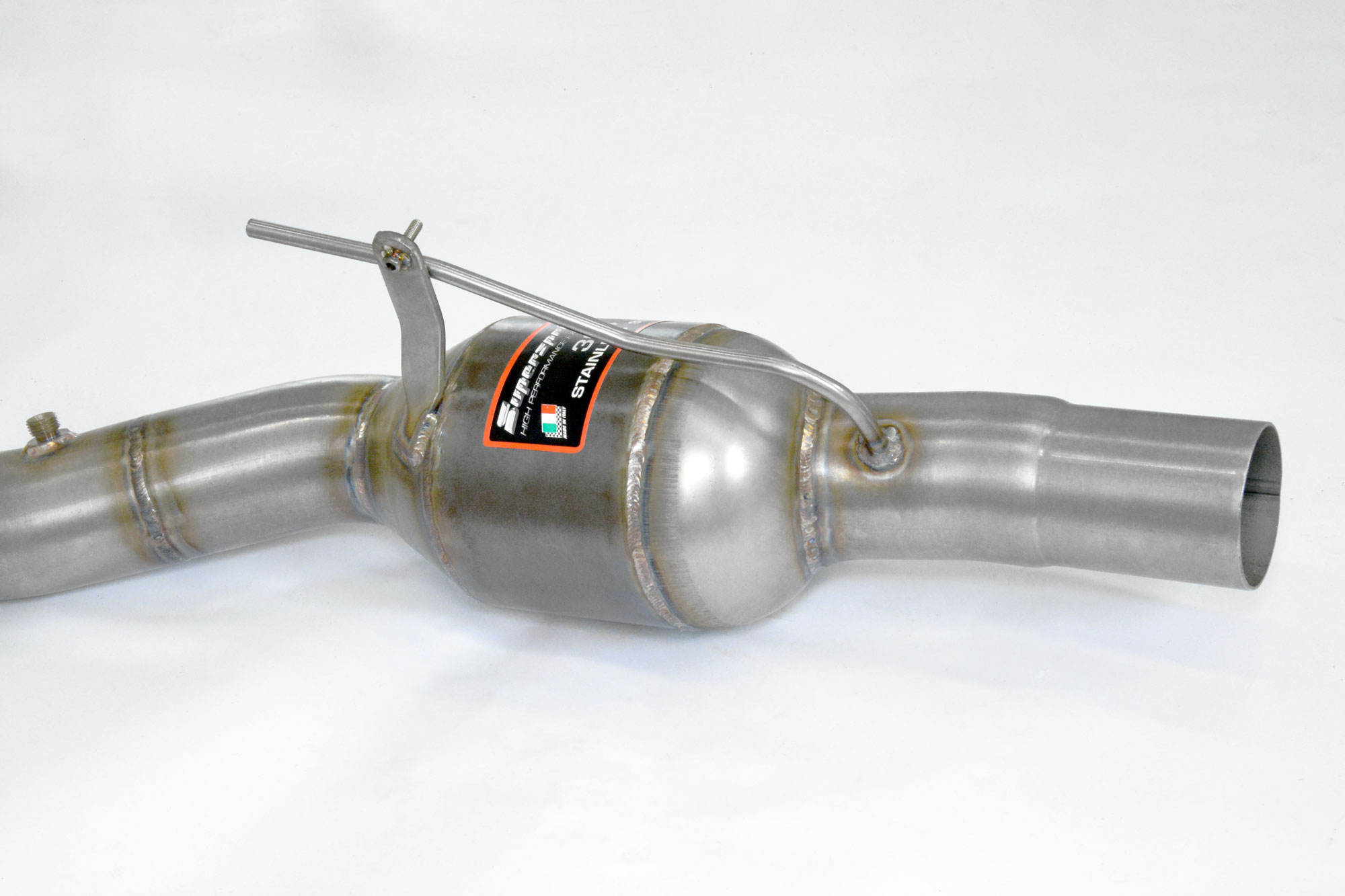 Downpipe Sinistro + catalizzatore metallico (Elimina pre-catalizzatore) 