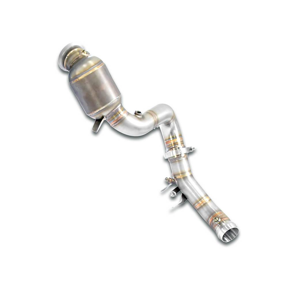 Downpipe Destro + catalizzatore primario metallico 200CPSI<br>Elimina catalizzatore secondario + GPF