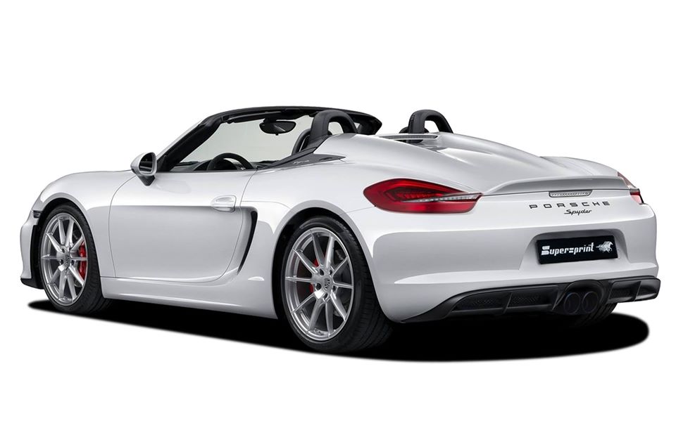 Supersprint Auspuff für PORSCHE 981 BOXSTER Spyder 3.8i (375 PS) 2015 -> 2016 (mit klappe)