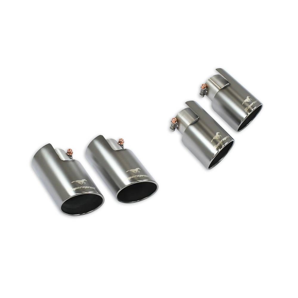 Rear exhaust with valve OO90 Right - OO90 Left Gun Metal Grey