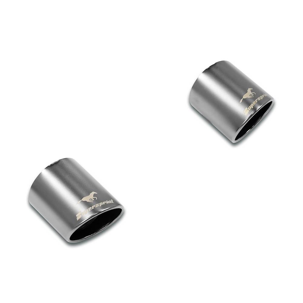 Endrohrsatz Rechts - Links Gun Metal Grey O 120