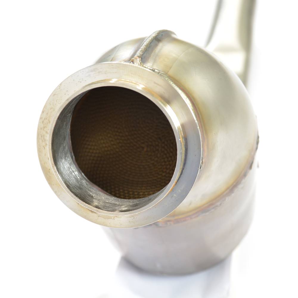 Downpipe left + Metallic catalytic 200CPSI