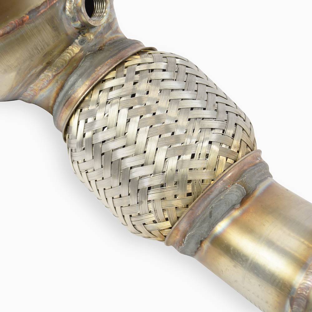 Downpipe left + Metallic catalytic 200CPSI