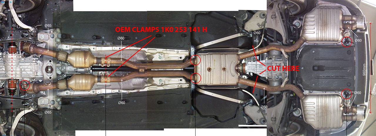 Centre pipe +  X-Pipe 
