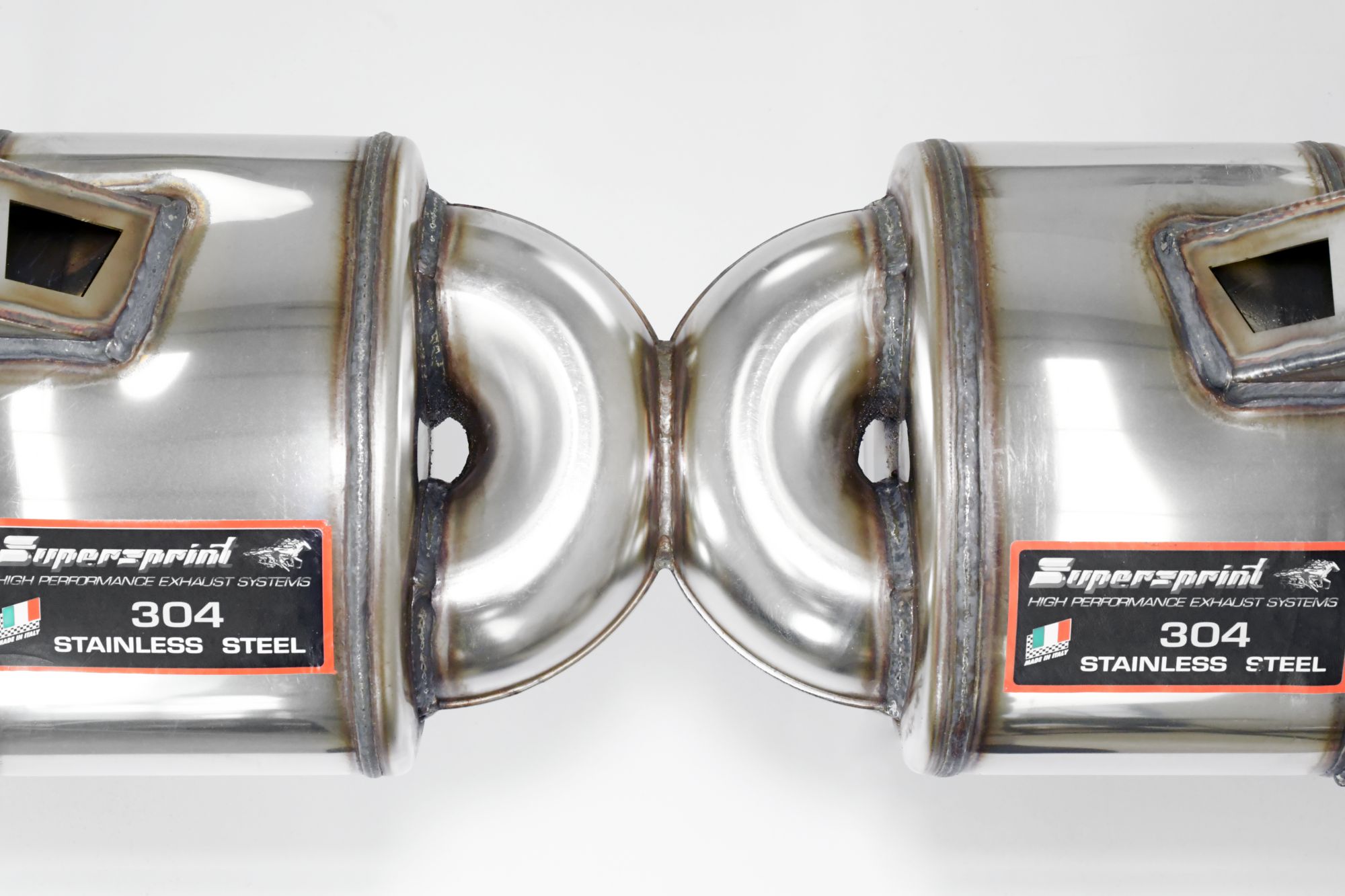 Posteriore Racing Destro - Sinistro 4 uscite (Elimina catalizzatore di serie secondari - da montare con terminali di serie) <strong><span style=color:#ea0000;>-14,0 Kg</span></strong>