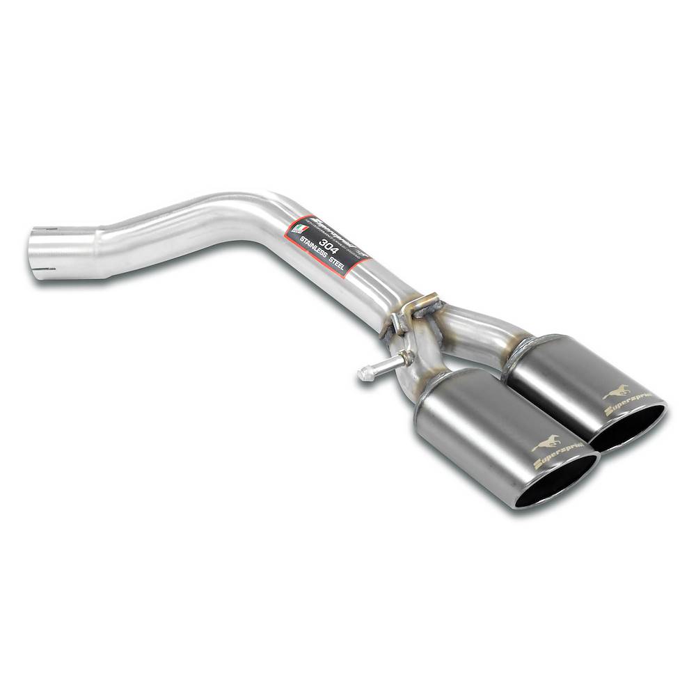 Tubo posteriore destro 100x75 Gun Metal Grey (Elimina silenziatore posteriore di serie)