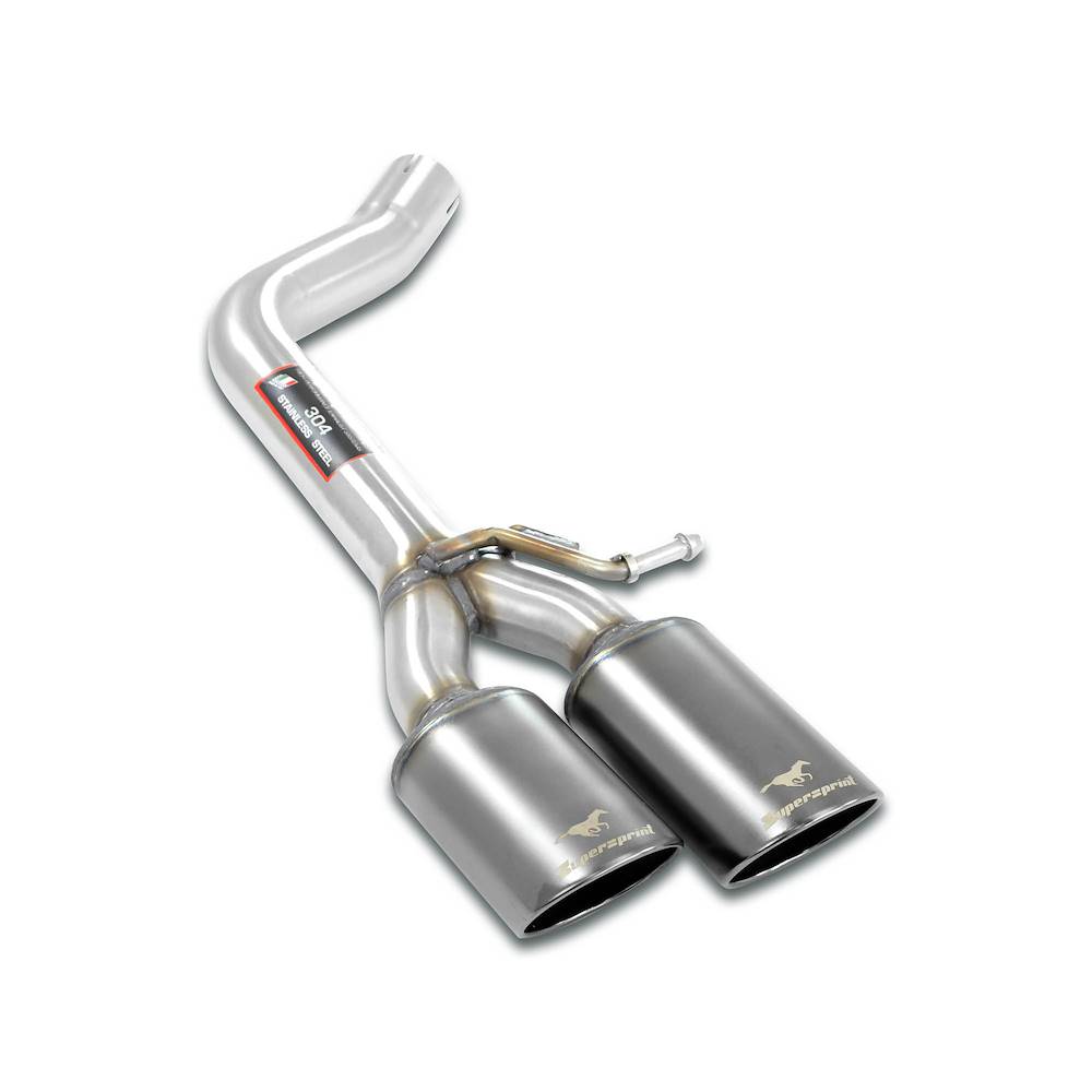 Tubo posteriore sinistro 100x75 Gun Metal Grey (Elimina silenziatore posteriore di serie)