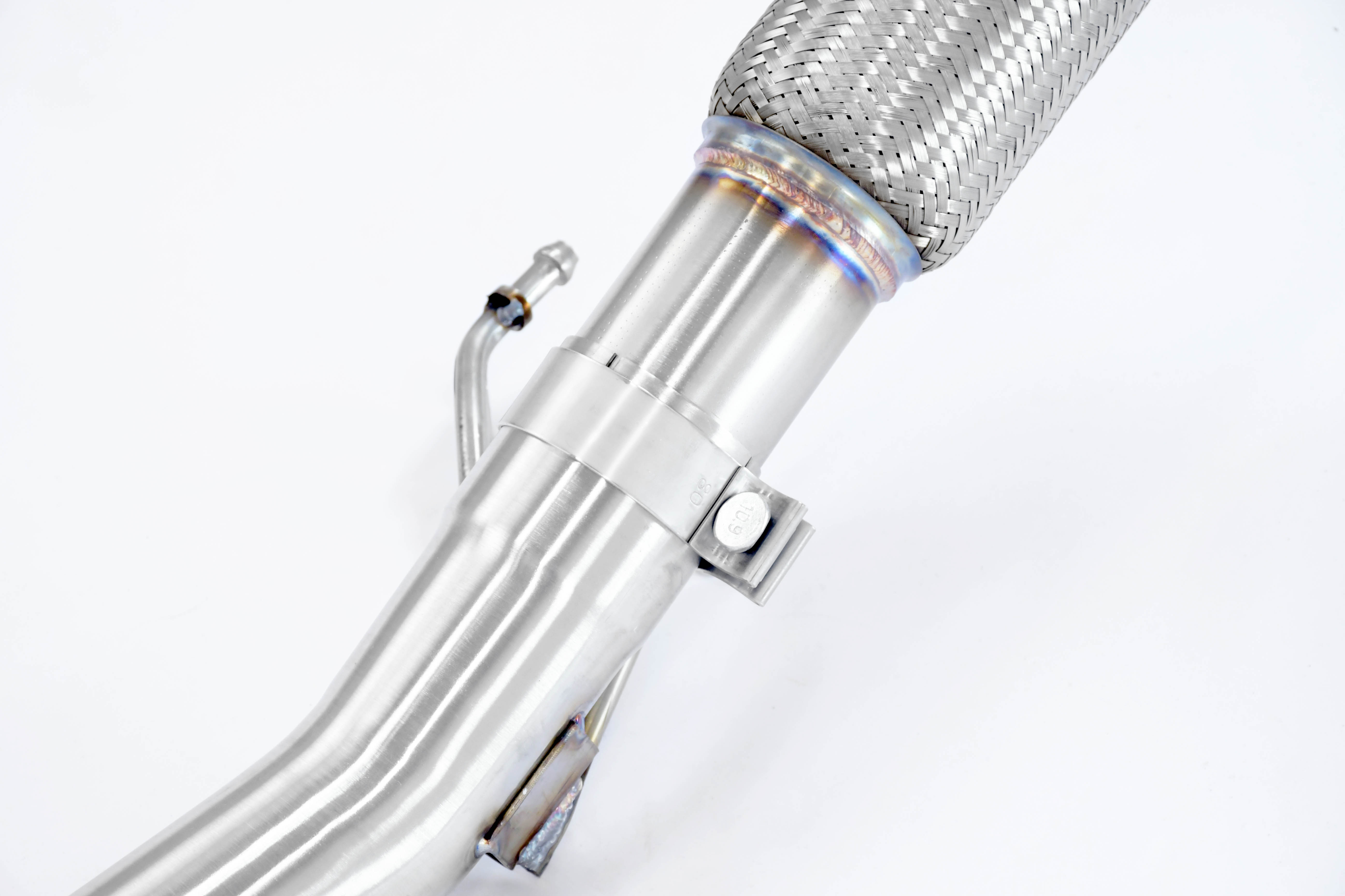 Turbo downpipe kit for OEM centre exhaust (Replaces catalytic converter)