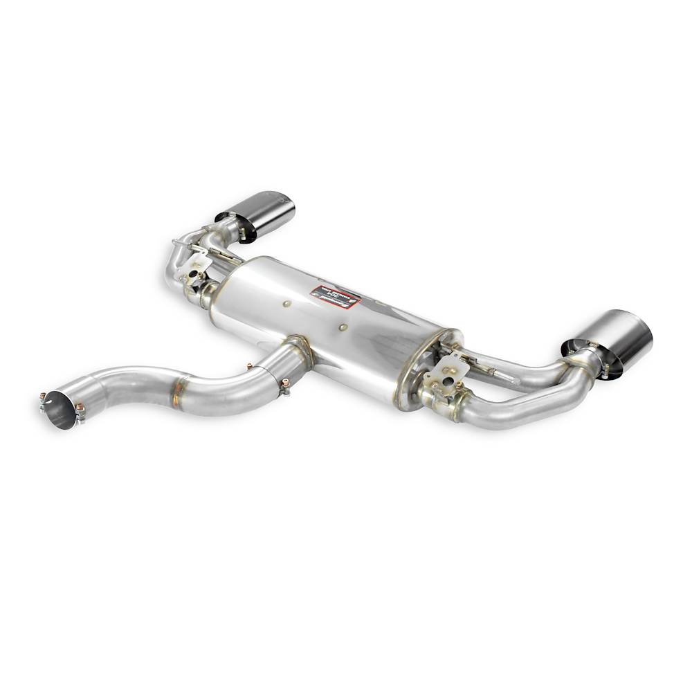 Rear exhaust with valves right - left 145x95 Gun Metal Grey