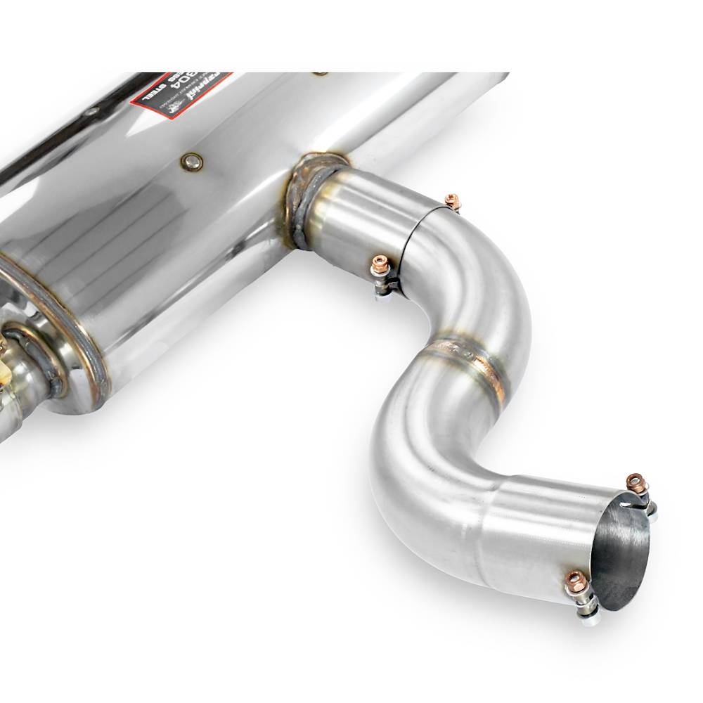 Rear exhaust with valves right - left 145x95 Gun Metal Grey