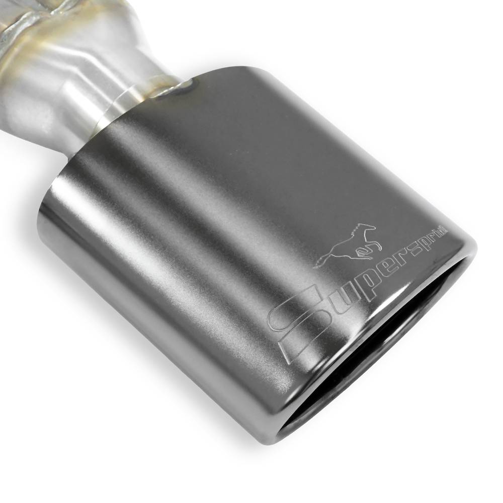 Rear exhaust with valves right - left 145x95 Gun Metal Grey