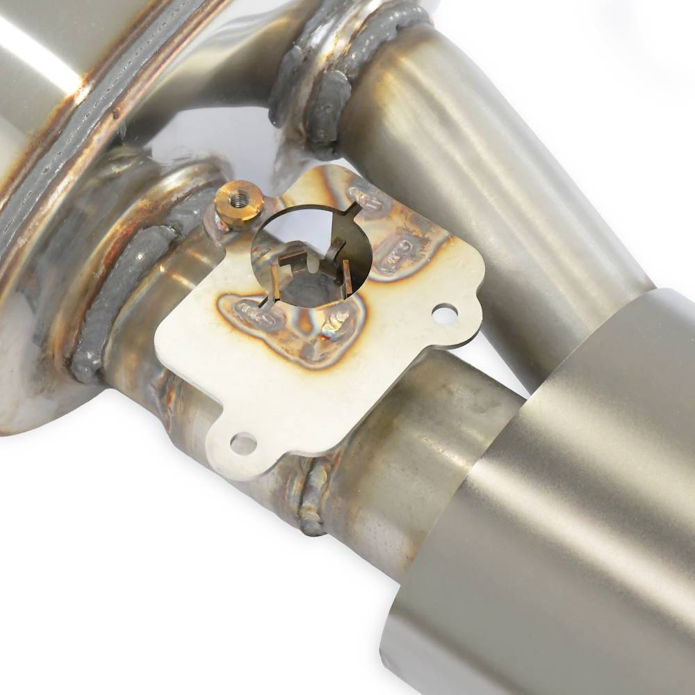 Endschalldämpfer Links 150x105 mit Klappe