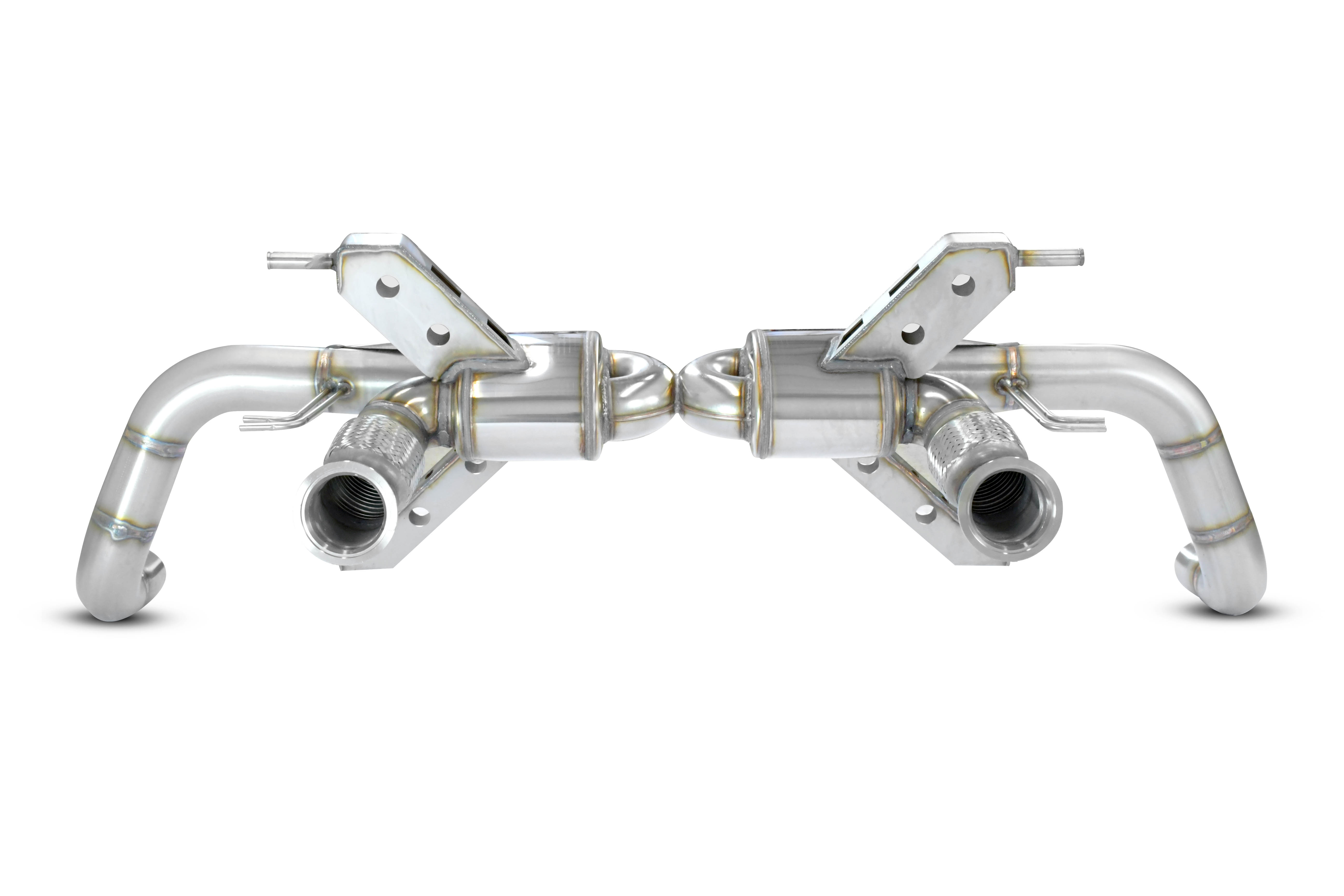 Rear exhaust Racing Right - Left Competizione (Deletes GPF - fits to the stock endpipes)