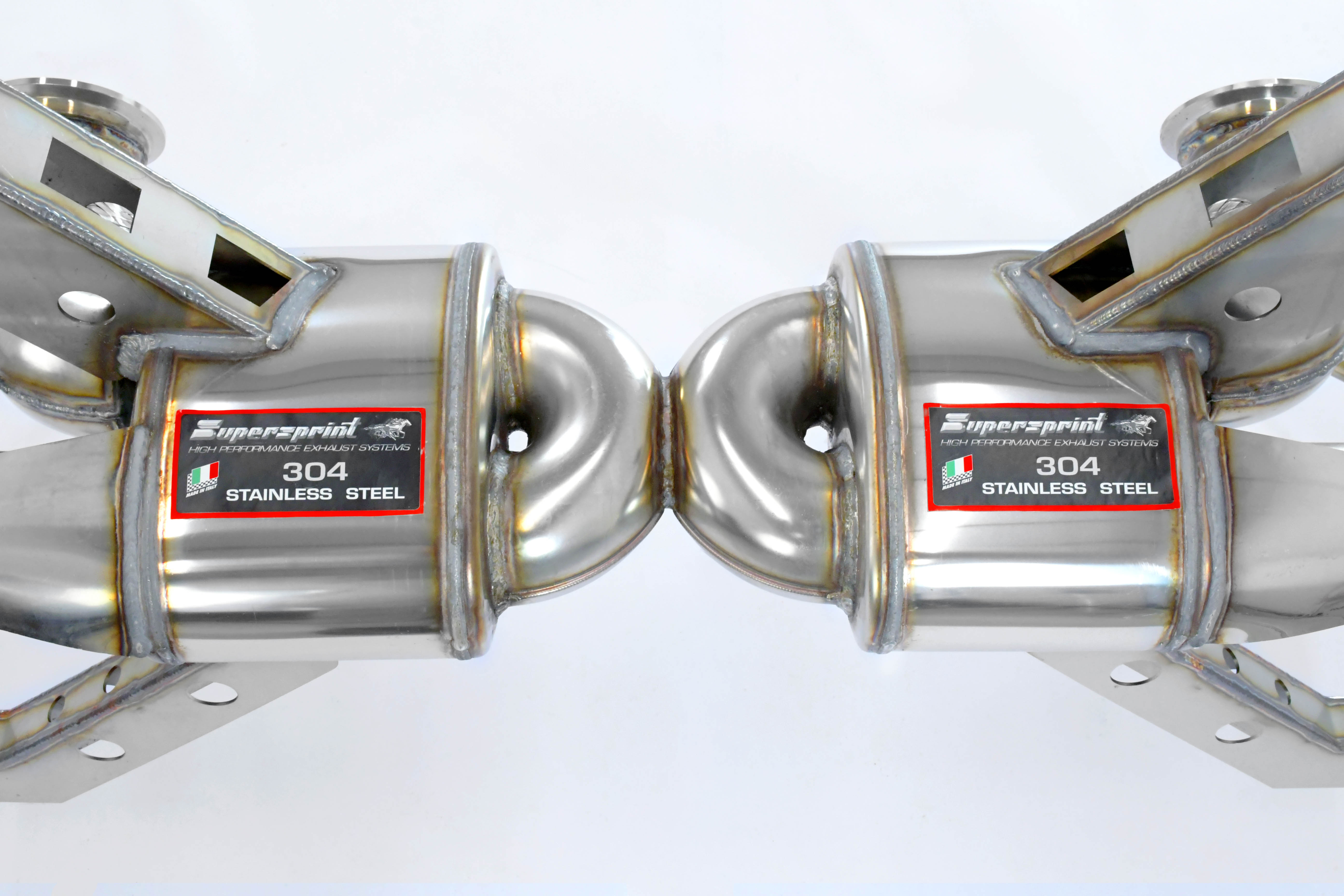 Rear exhaust Racing Right - Left Competizione (Deletes GPF - fits to the stock endpipes)