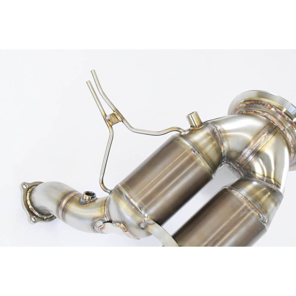 Downpipe destro - sinistro + catalizzatore metallico Sostituisce catalizzatore di serie + GPF (Guida a destra / sinistra)