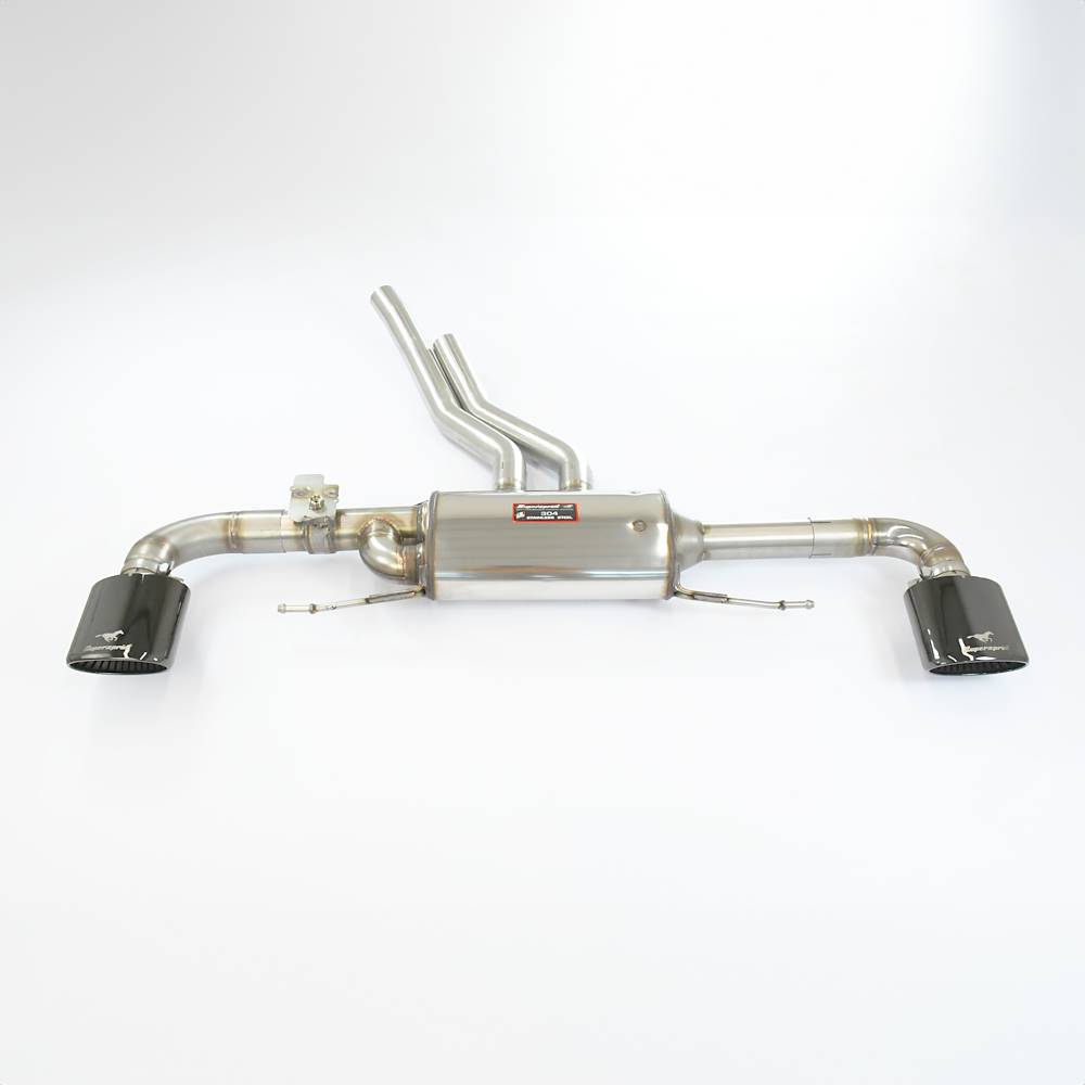 Rear exhaust right - left with valve, endpipes  GT Black 170x105