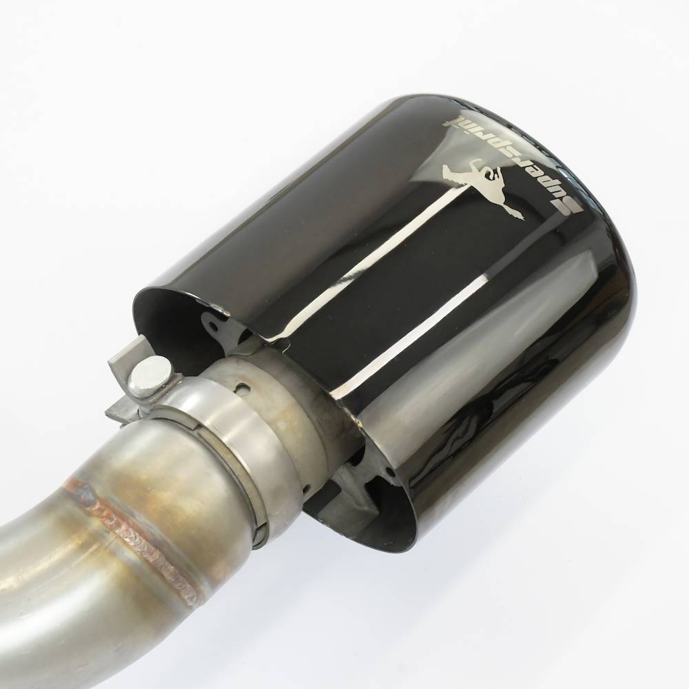 Rear exhaust right - left with valve, endpipes  GT Black 170x105