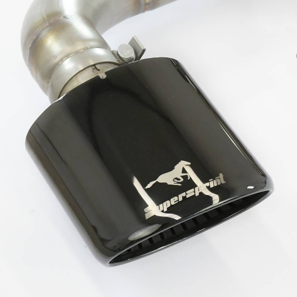 Rear exhaust right - left with valve, endpipes  GT Black 170x105