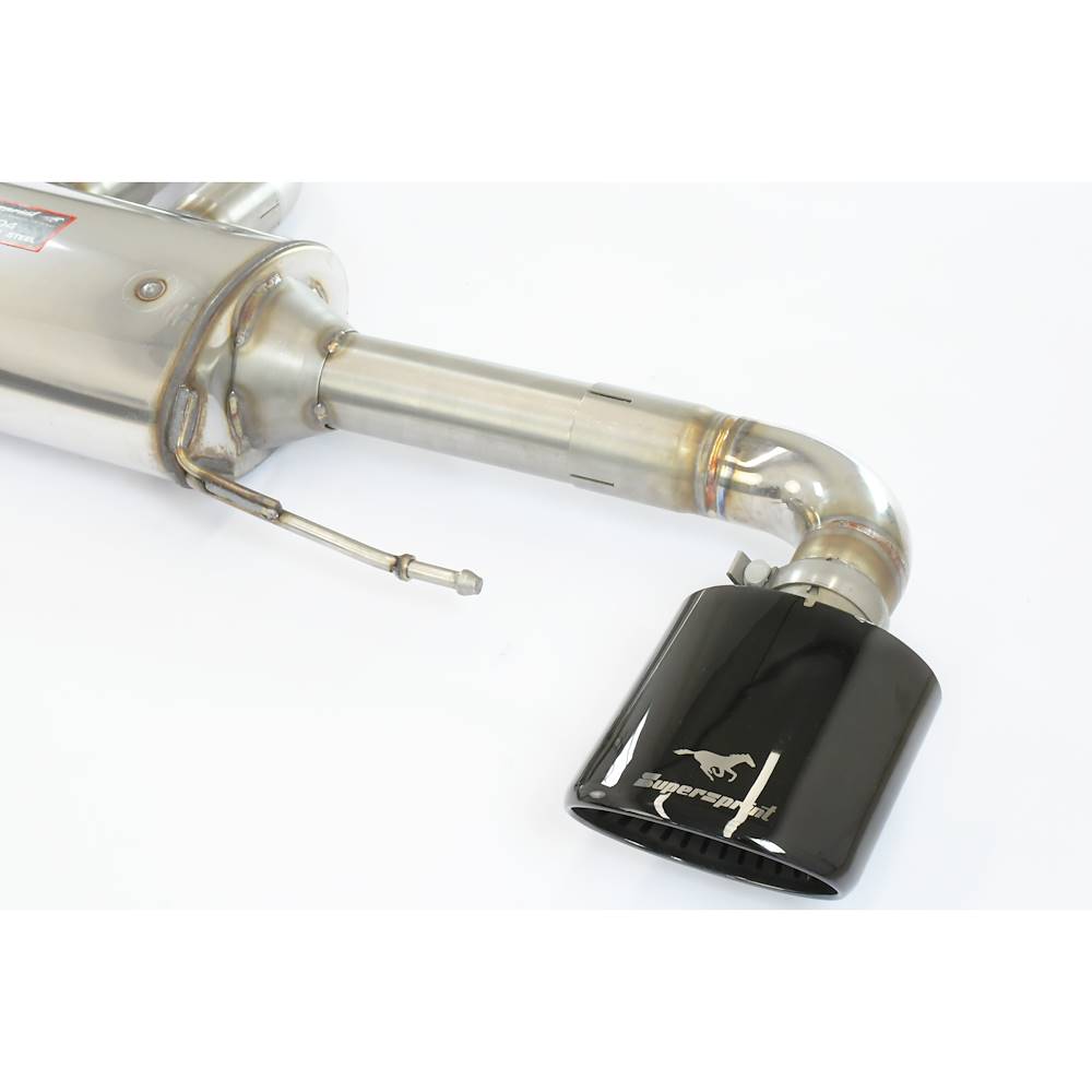 Rear exhaust right - left with valve, endpipes  GT Black 170x105