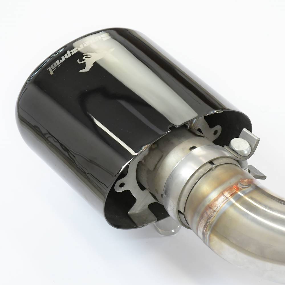 Rear exhaust right - left with valve, endpipes  GT Black 170x105