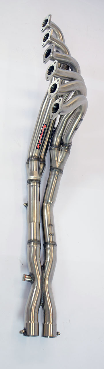 Fächerkrümmer + X-Pipe  (Left Hand Drive) Edelstahl für Serien Katalysator