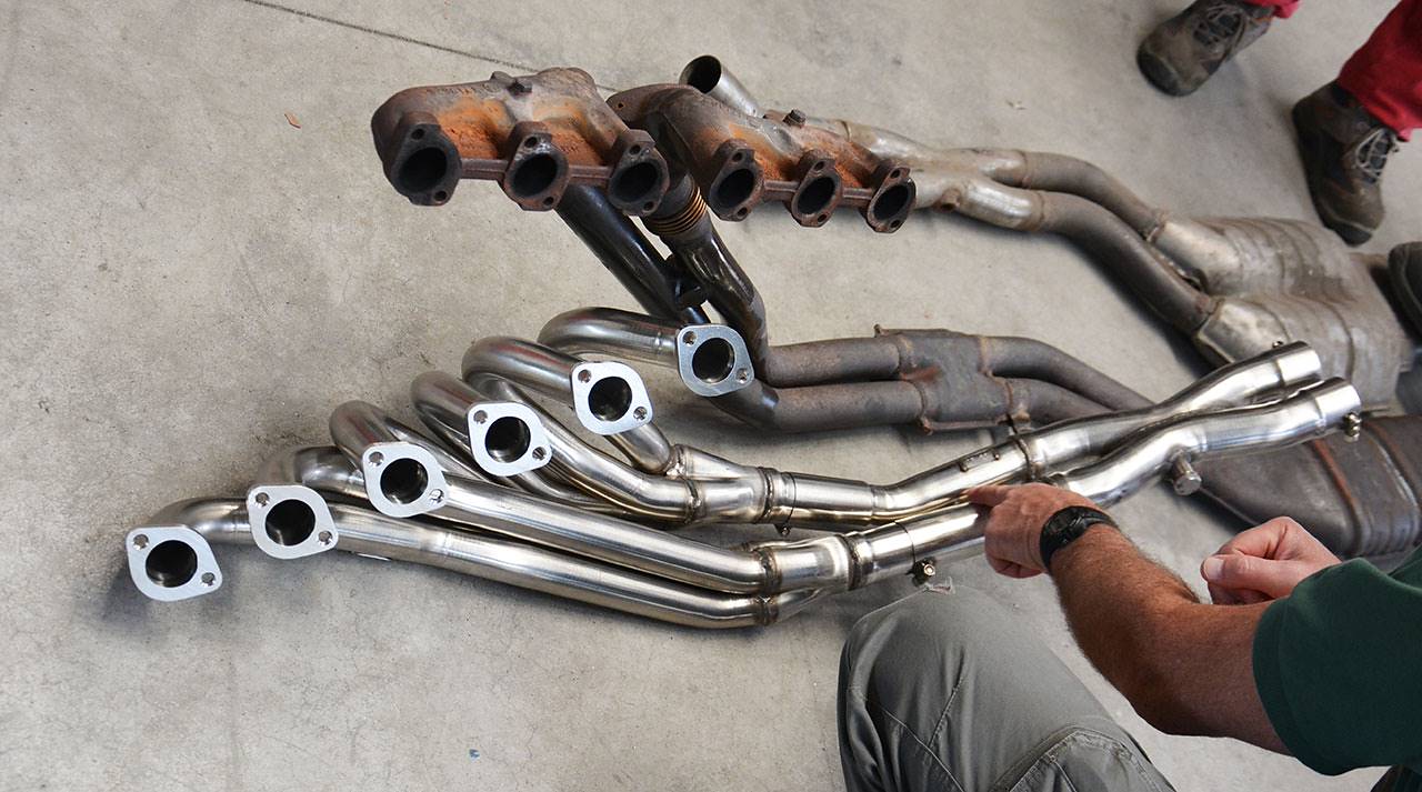 Collettore + "X-Pipe"<br>(Guida a sinistra)<br>100% Inox<br>Per catalizzatore di serie.