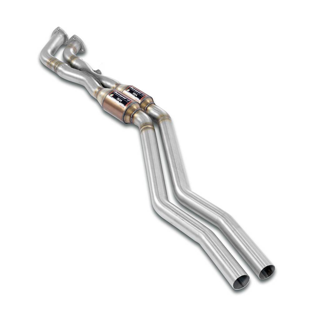 Front Metallic catalytic converter right - left + X-Pipe