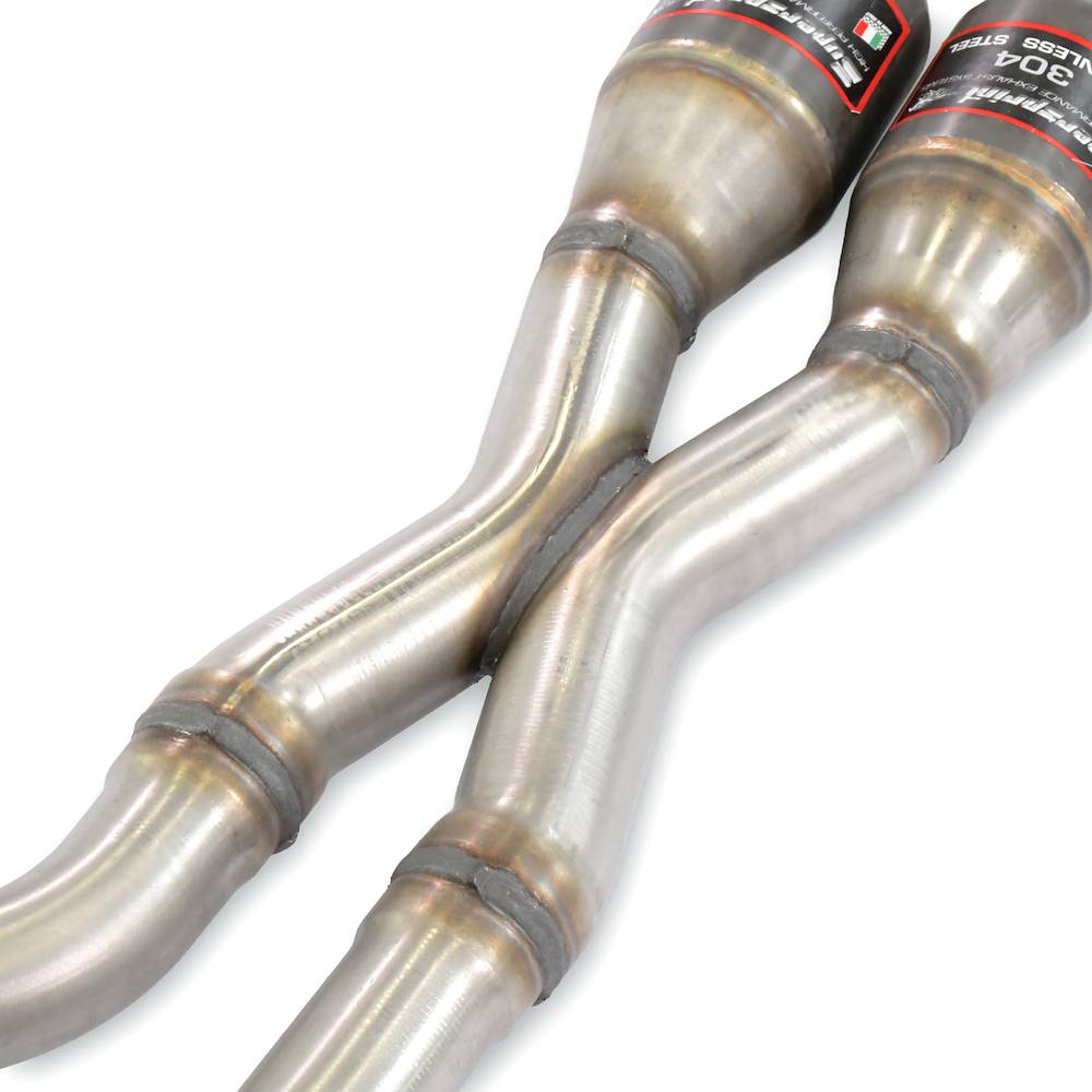 Anteriore con catalizzatore metallico destro - sinistro + "X-Pipe"
