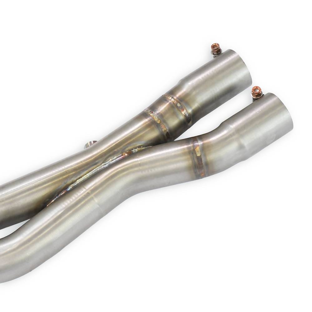 Front Metallic catalytic converter right - left + "X-Pipe"