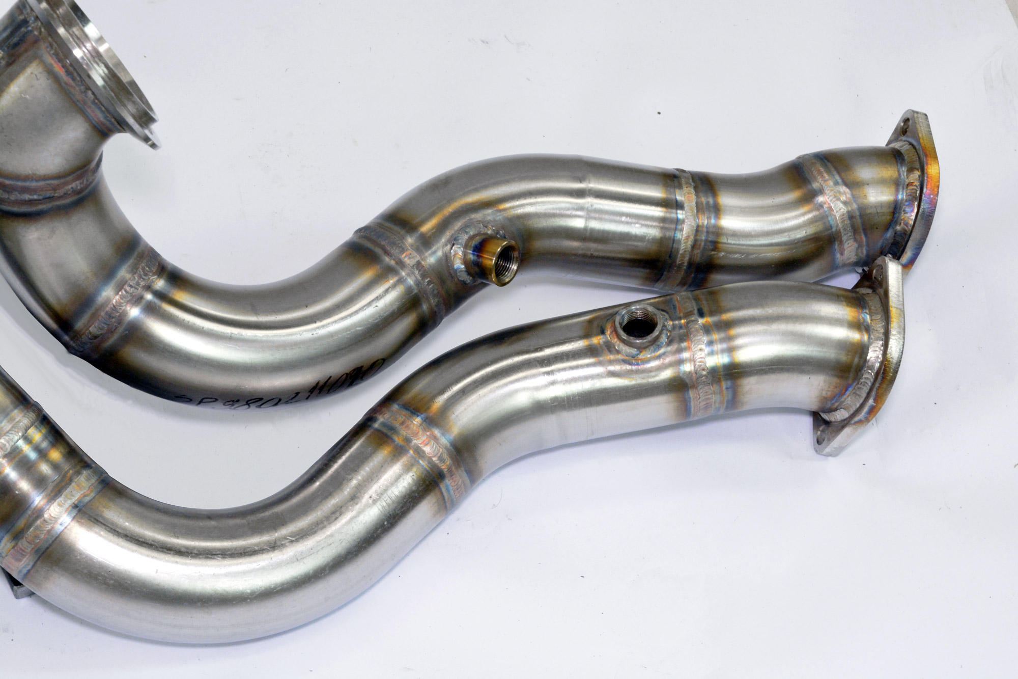 Turbo downpipe kit Right - Left without expansion joints (Replace pre-catalytic converter)