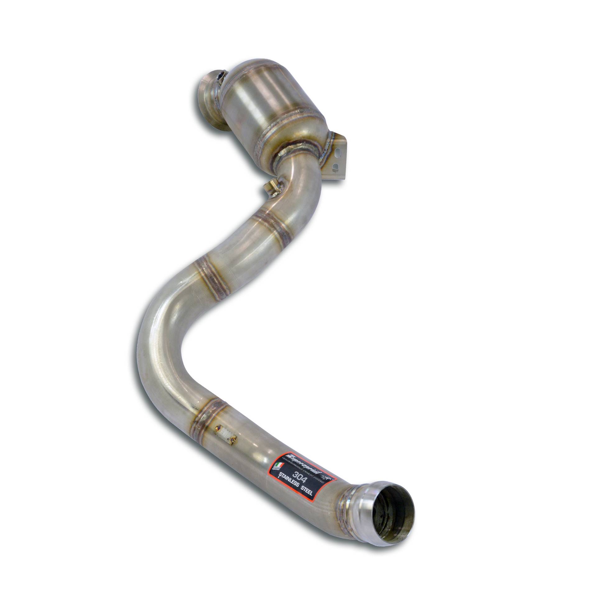 Downpipe Sinistro + catalizzatore primario metallico 200CPSI Elimina catalizzatore secondario