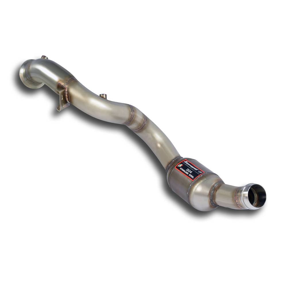 Downpipe Destro + catalizzatore metallico 100CPSI WRC Elimina catalizzatore primario