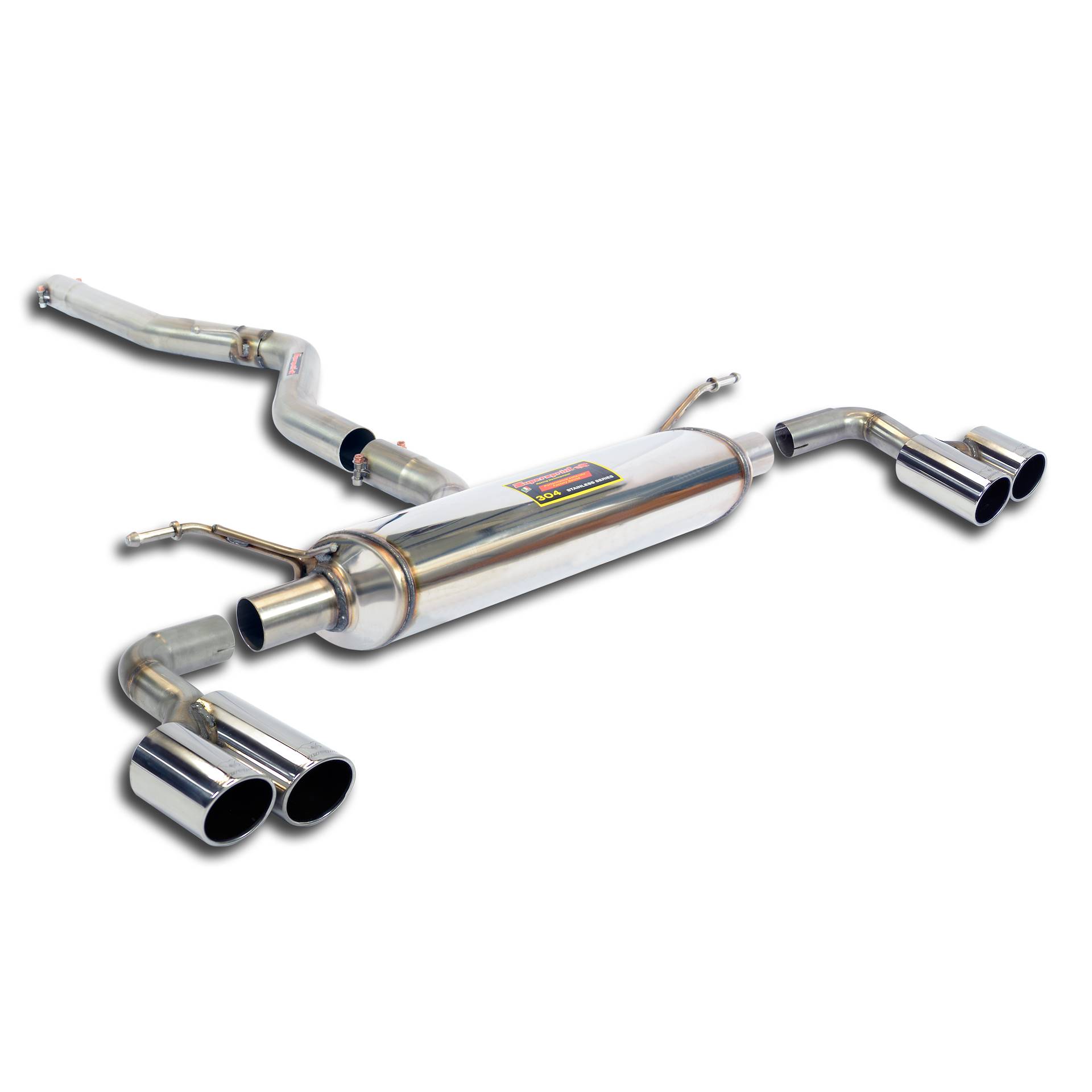 Connecting pipe + rear exhaust Right OO80 - Left OO80