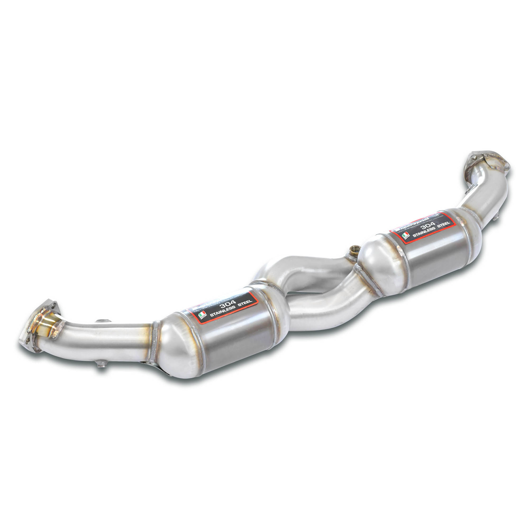 Scarico anteriore Destro + Sinistro con catalizzatore metallico 200CPSI Compatibile con marmitte posteriori di serie