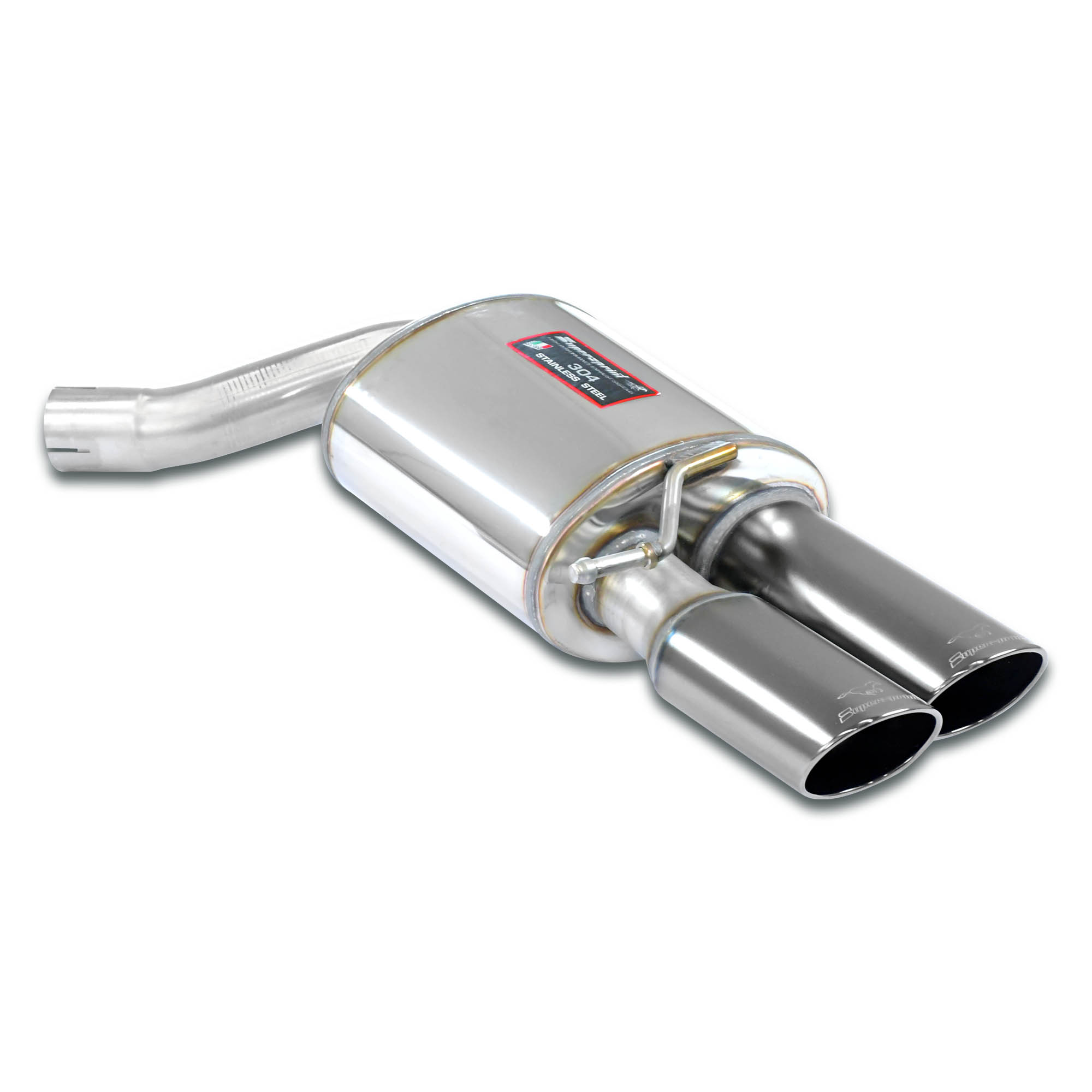 Rear exhaust Right 100x75 Gun Metal Grey